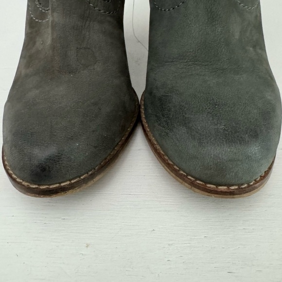 Rebels Stomp Gray Leather Western Booties Ankle Boots Size 8 - Picture 2 of 15